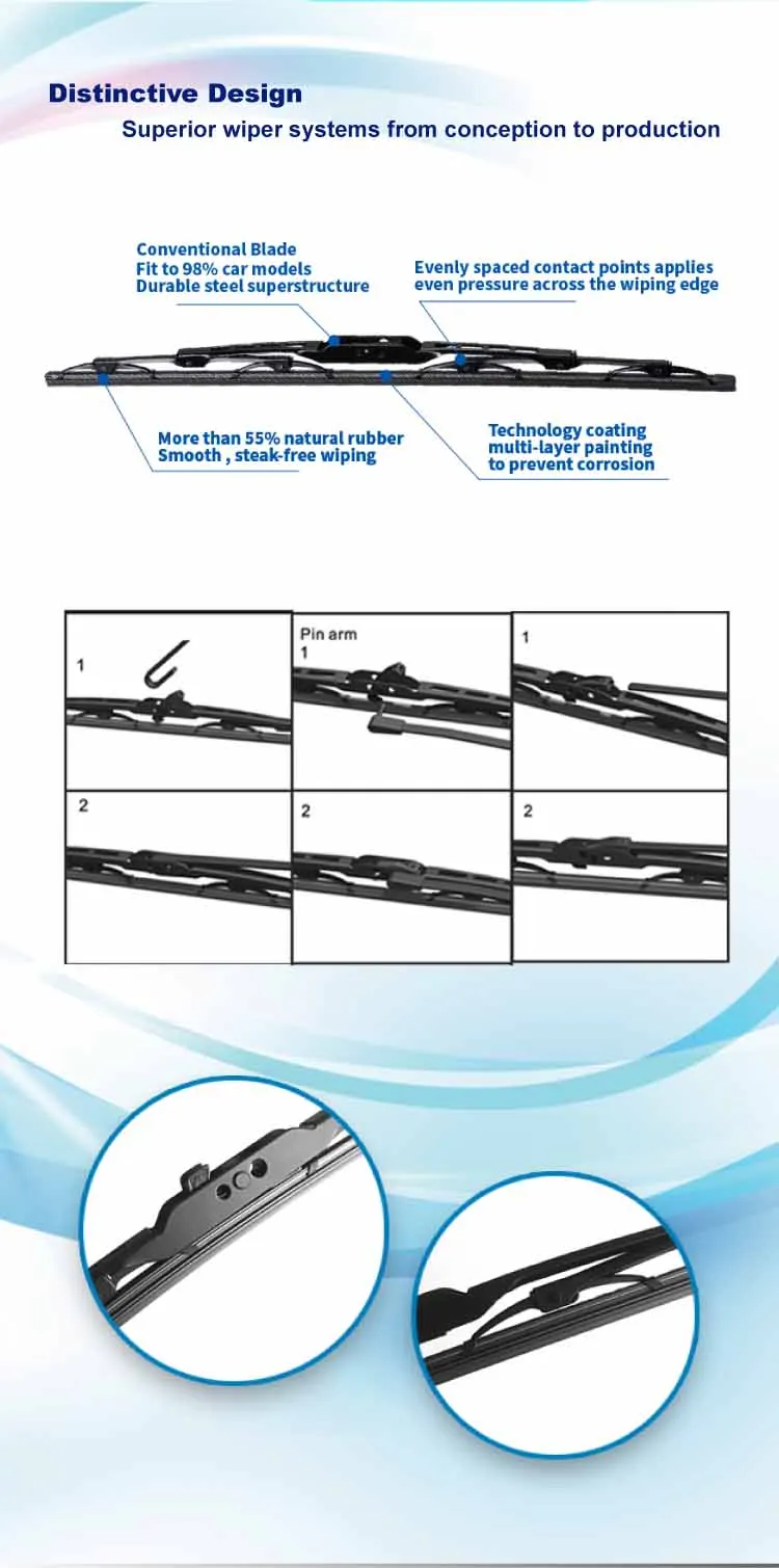 Bosoko V50 Universal Windshield Wiper Wholesale Custom Frame Car Wiper