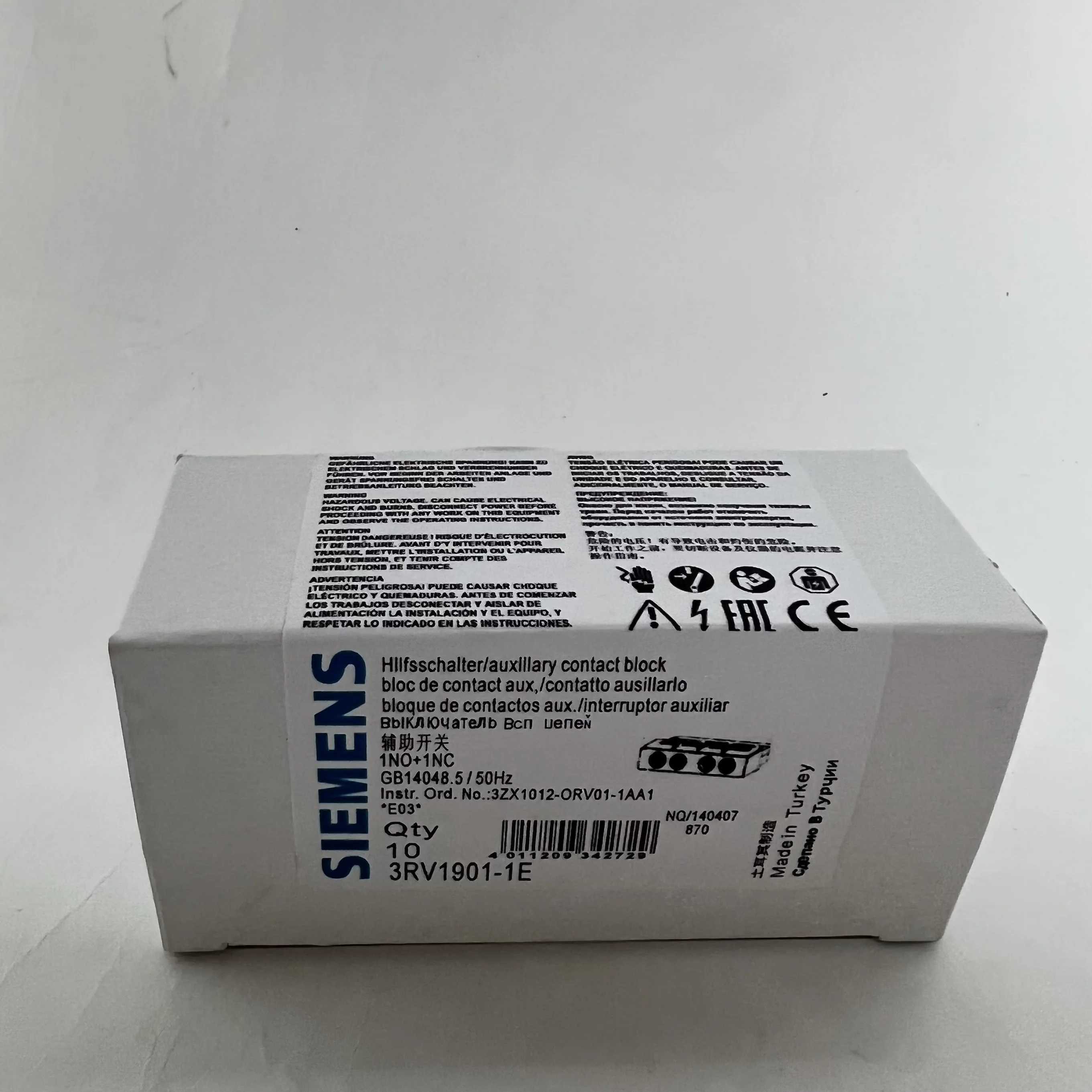 Siemens Auxiliary contact block 3RV1901-1E Siemens Auxiliary contact block 3RV1901-1E