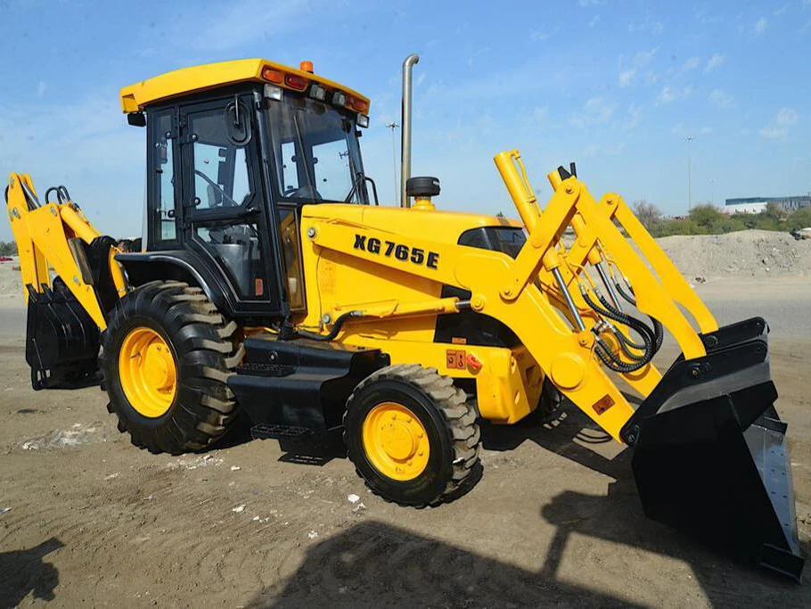 XGMA Backhoe Loader Telescopic Long Arm  XG765E with Low Fuel Consumption Cheap Price