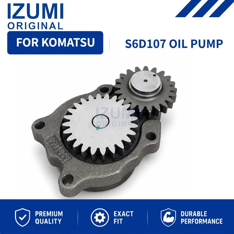 IZUMI ORIGINAL S6D107 6136-52-1100 Oil Pump diesel engine parts for Komatsu Excavators Bulldozers Loaders Dump Trucks