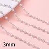 Collar de perlas de 3 mm - Blanco