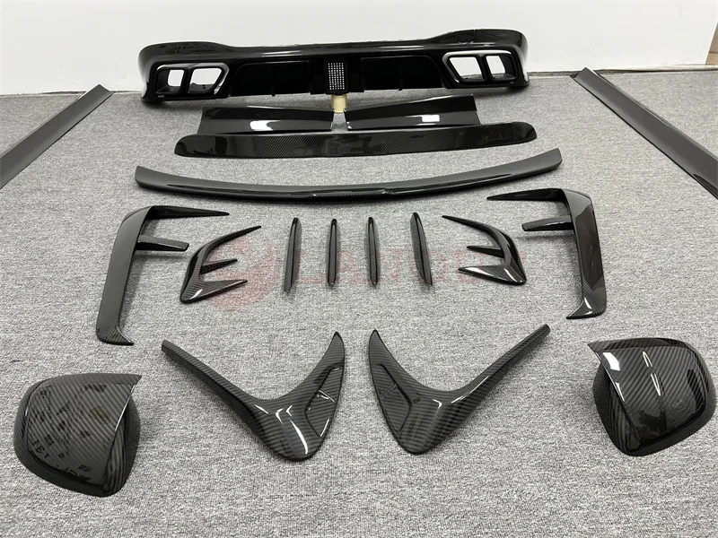 Saias Lado Lábio Frontal Difusor Traseiro e Spoiler Traseiro para Mercedes Benz S-Class foto 2