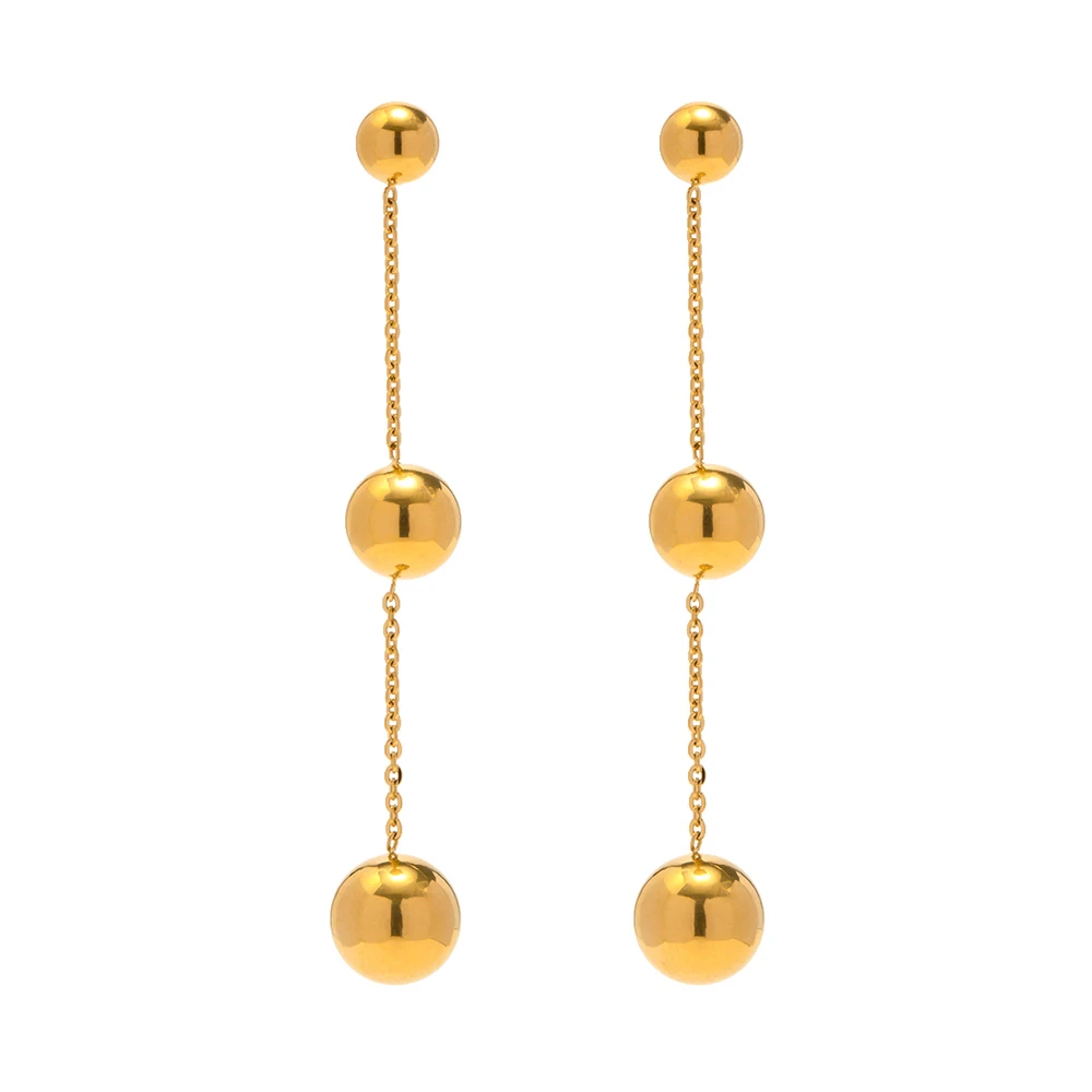 [Golden dew] 韓国☆18K Gold☆Diamotriple Earrings Golden Dew (Earring) – DAYBLANC