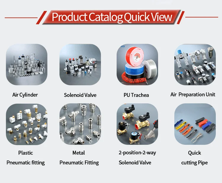 Durable Pneumatic Plastic Quick Connector Red Cap Nylon PA PP PE PBT PC ...