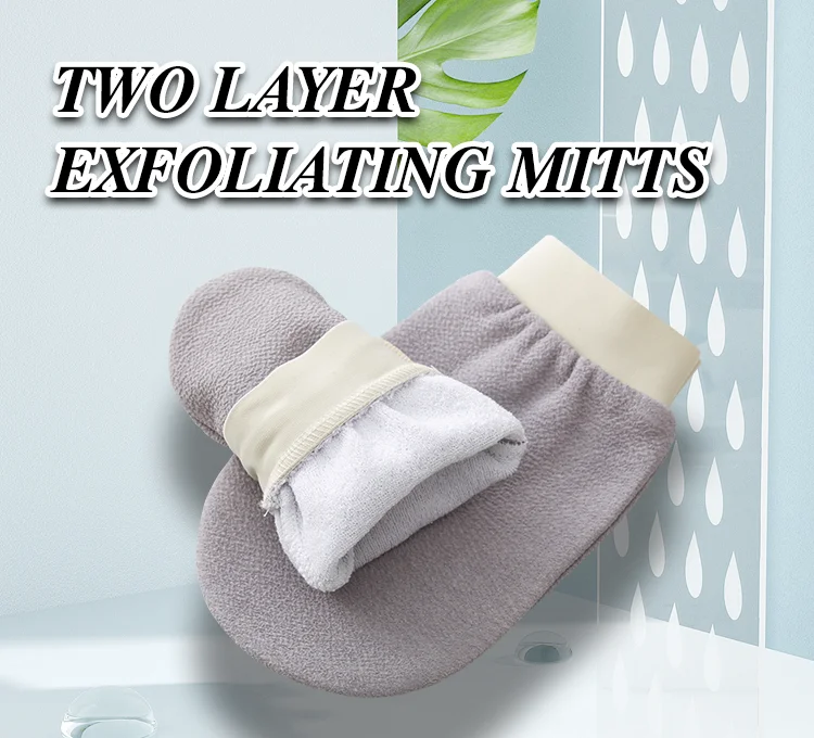 Colorful Moroccan Hammam Body Scrub Mitt Viscose Bath Gloves