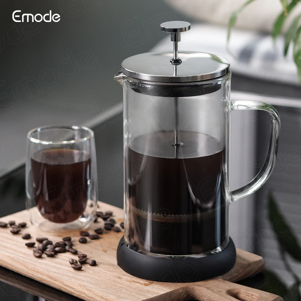 French Press Coffee Maker, Coffee Presses Glass Double Wall Insulated Hot  Cold Brew Coffee Tea Maker Espresso Pot With Filters