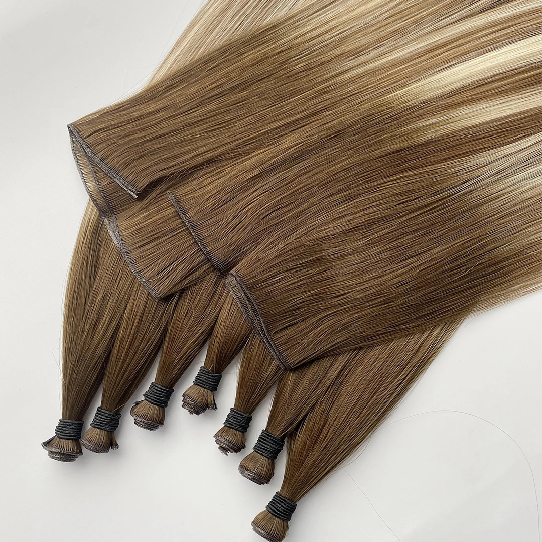For Genius Weft Hair Extension Customizable Thin European Virgin Hair Environmentally Friendly Custom Application Reducing Waste