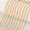 Square line double buckle chain1.7mm-Gold