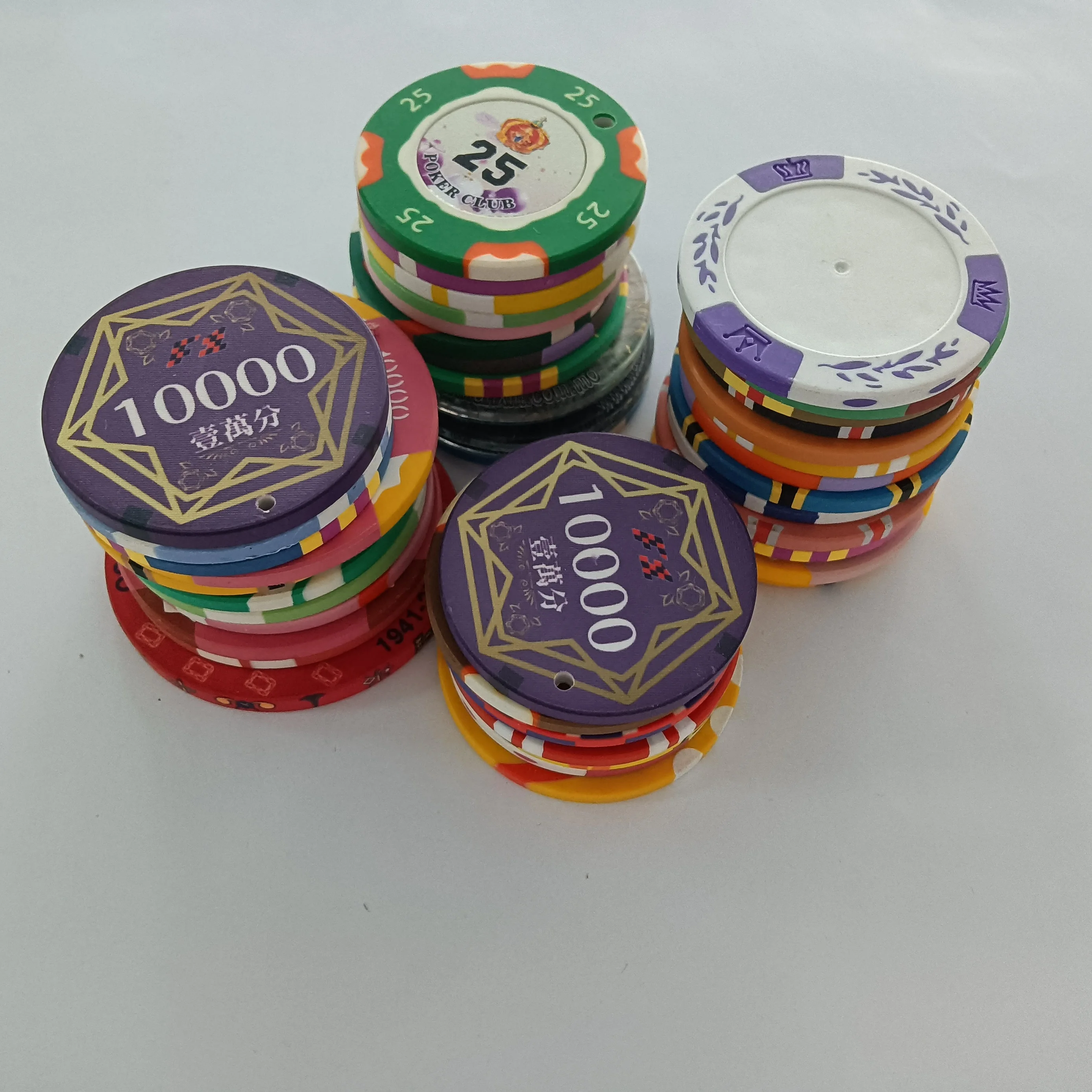 Custom Clay Poker Chips Set Ceramic Poker Chips With Poker Chips Box