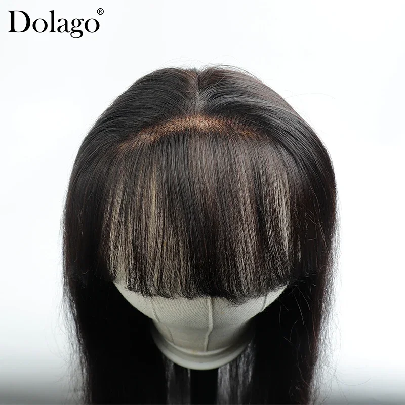 Schweizer HD Lace Bangs Echthaar Fransen Extensions Brasilianisches Echthaar Blunt Cut für Frauen_voghion.com