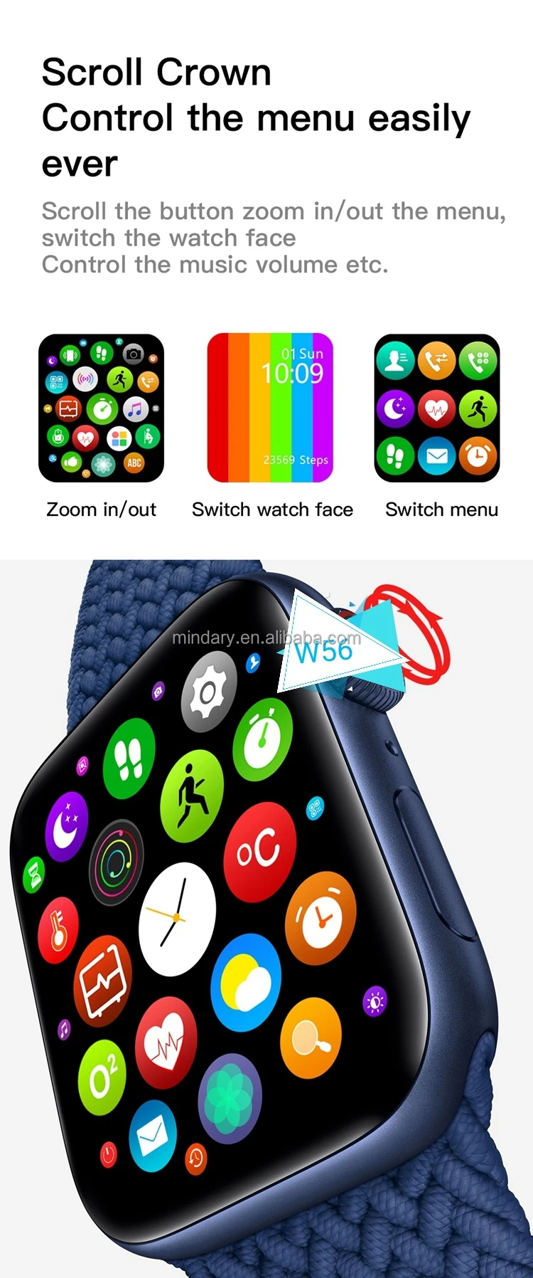 IWO HW33 Plus 44mm Smart Watch Series 6 Wireless Charger 1.75\