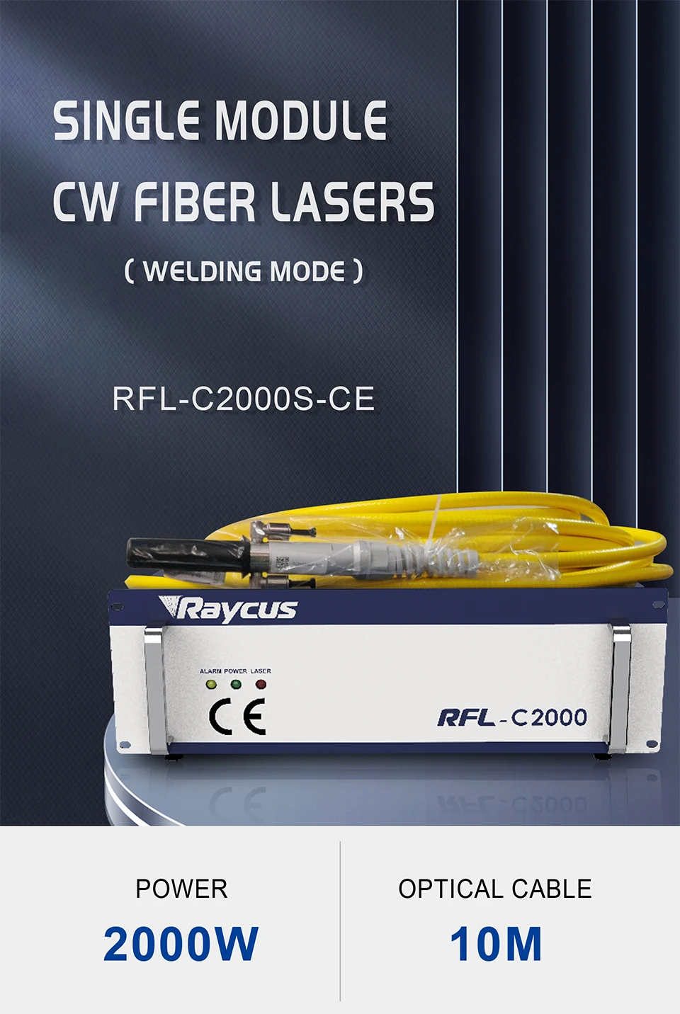 Raycus 2000w Single Module Cw Fiber Laser Source For Fiber Laser ...