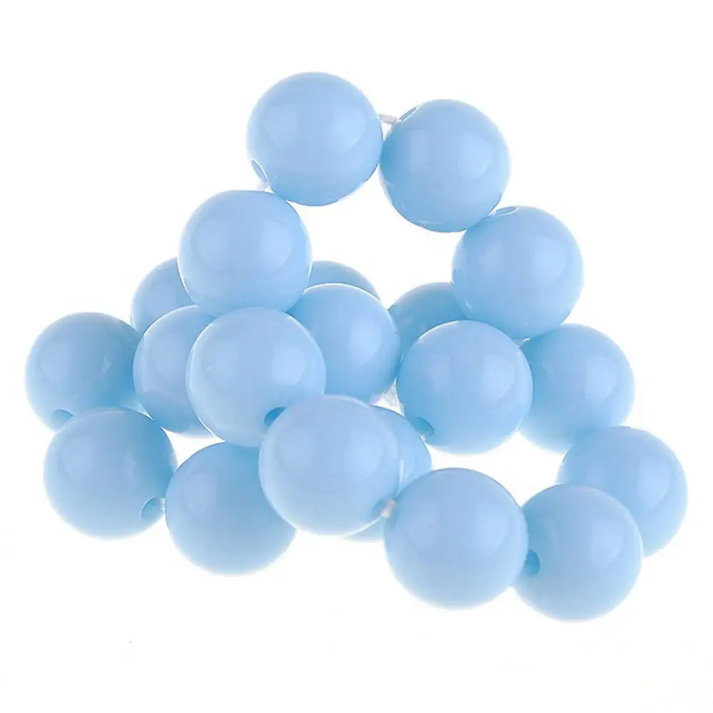 Round Opaque Acrylic Plastic Loose Beads 6mm 8mm 10mm 12mm 14mm 16mm 18mm 20mm 