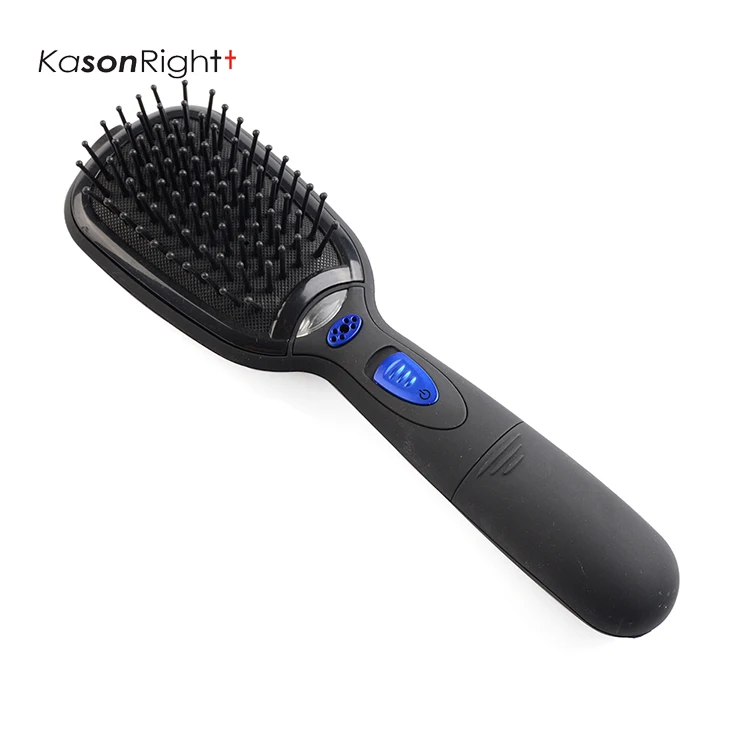 Anti damage brushing blue TPEE battery private label thermal hair ionic styling brush