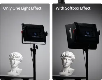 AMBITFUL 2 Packs RGB Video Lighting,RGB-Color Led Video Light Kit with APP Control, with Softbox detail image