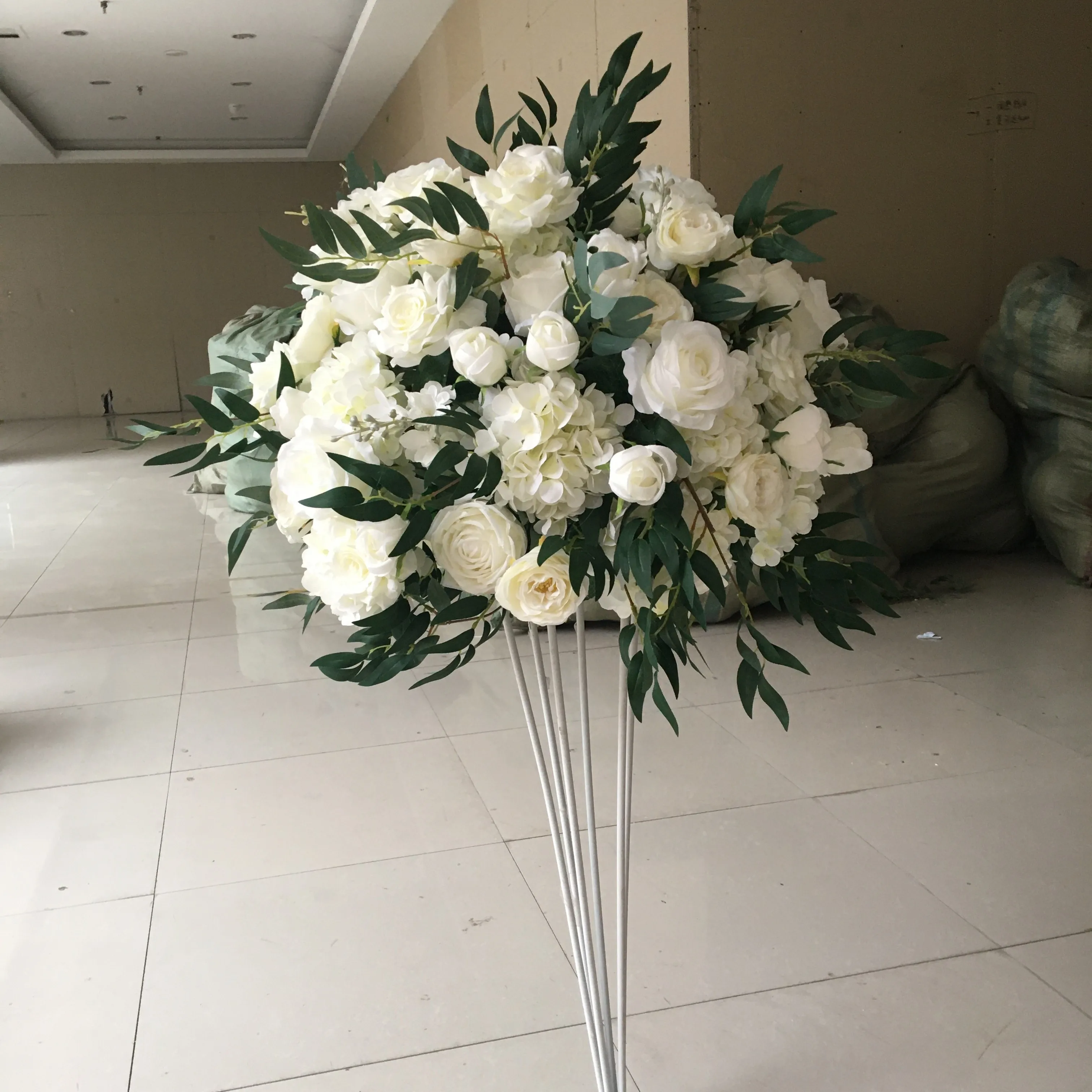 Yi003 Wholesale Wedding Silk Flower Ball Arrangements Artificial