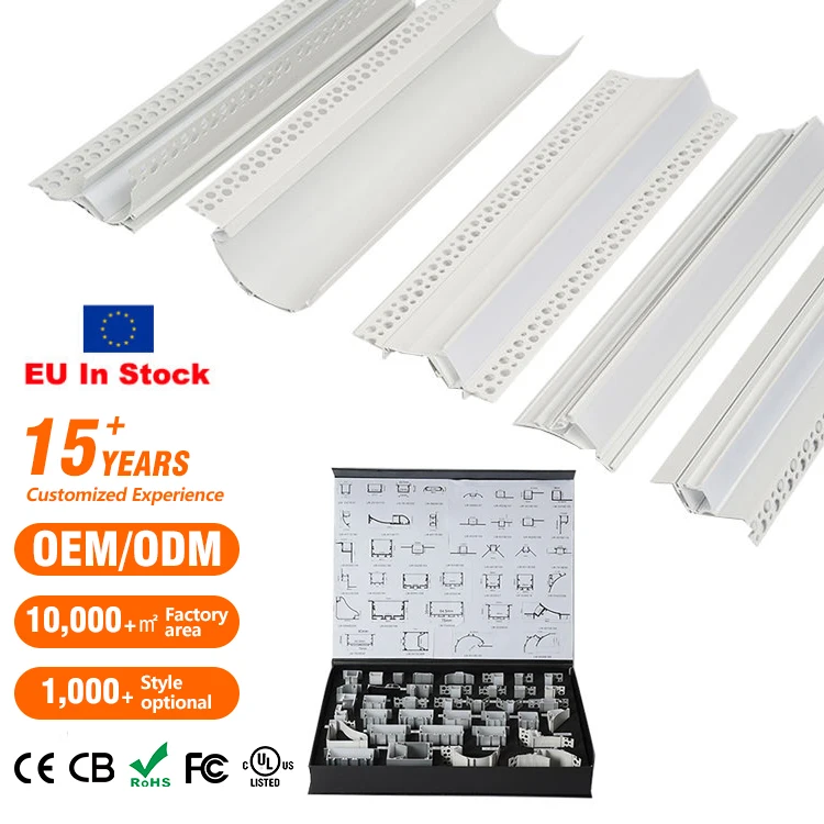EU sklad, vysoká kvalita, úhlový hliníkový profilovaný kryt kanálu, rozptýlené víko, světelný proužek, zasazený LED profil, hliníkový