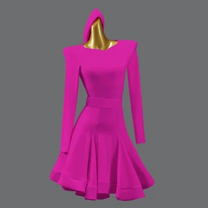 Children's Latin Performance Wear Dance Costumes Ballet Dress Girls Latin Dance Practice Dress Professional Competition Costume