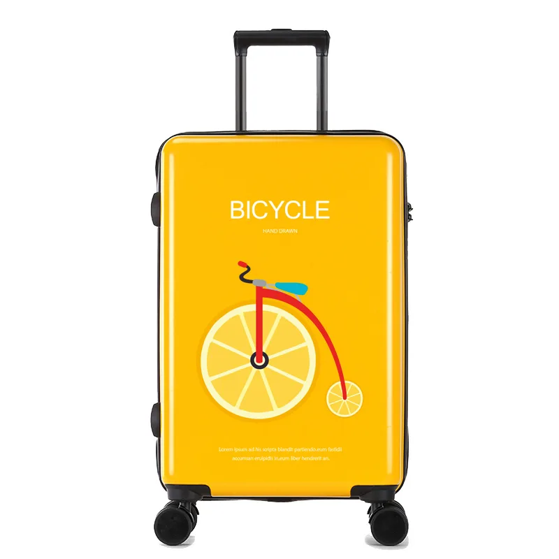 Diy uv printed trolley cartoon cabin travel luggage