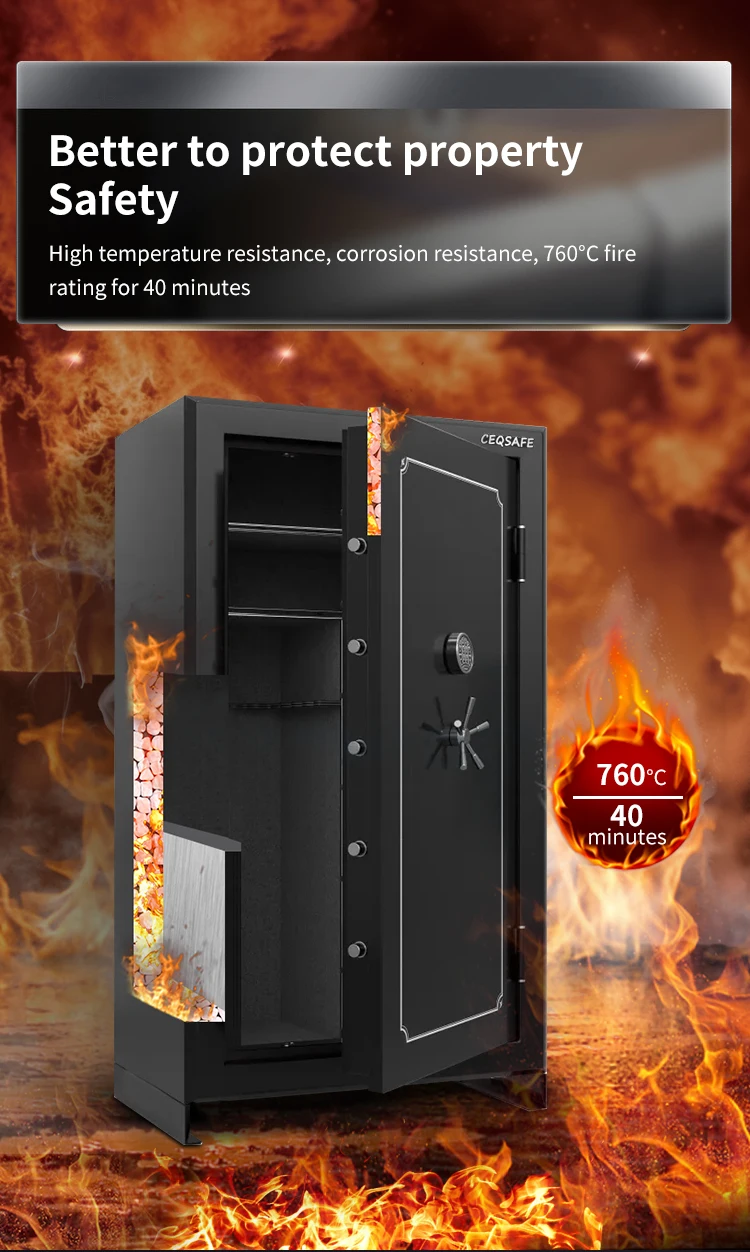CEQSAFE China Supplier Top Quality Fire Proof Safe Box Used for Home Large Safe Box factory