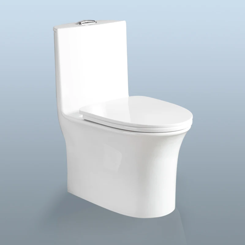 Hot Sale Modern Style Bathroom One Piece Porcelain Dual Flush Toilet Hotel Bathroom Home Floor Mounted Toilet