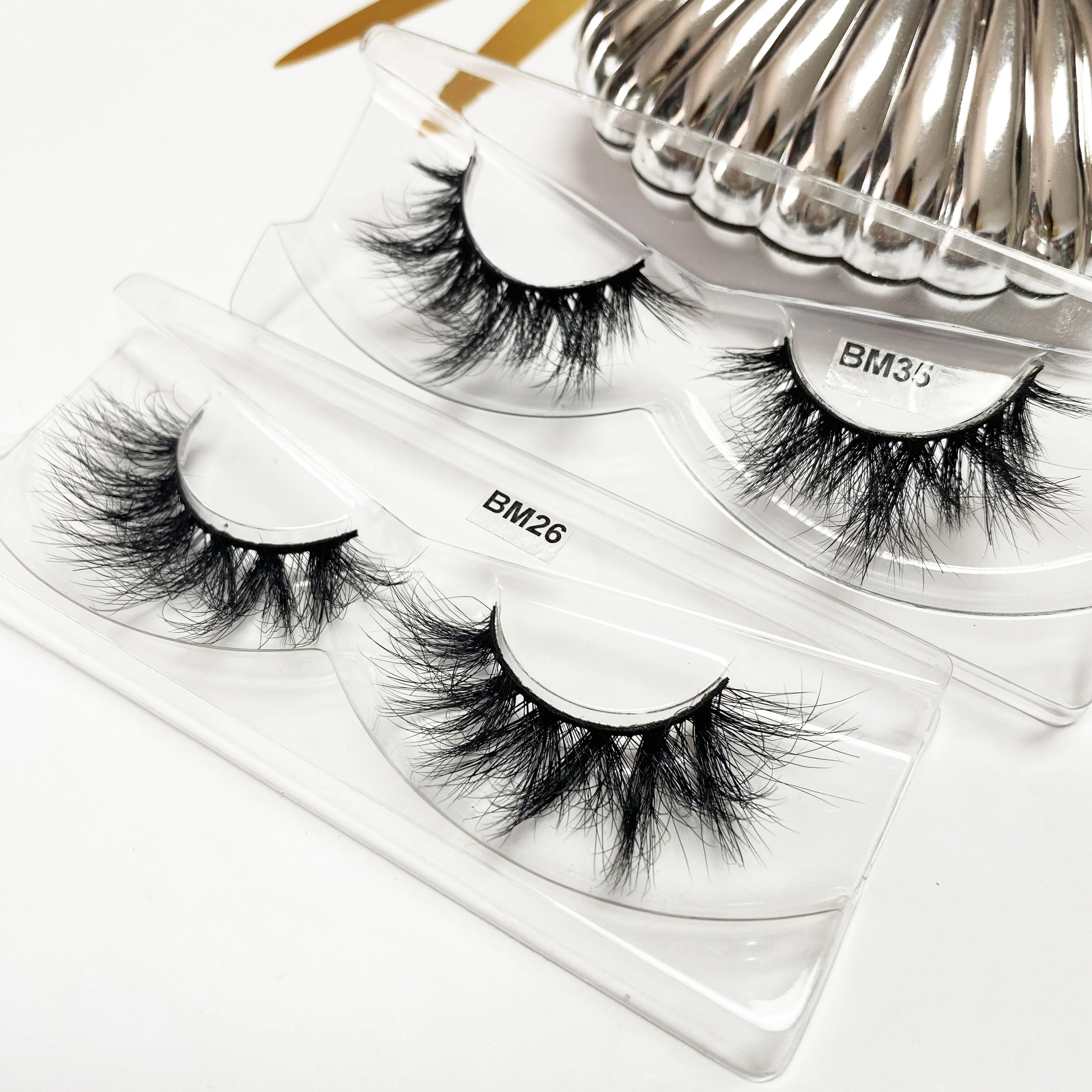1520mm Mink Lashes Wholesale 5d Real Mink Full Strip Eyelash Customize