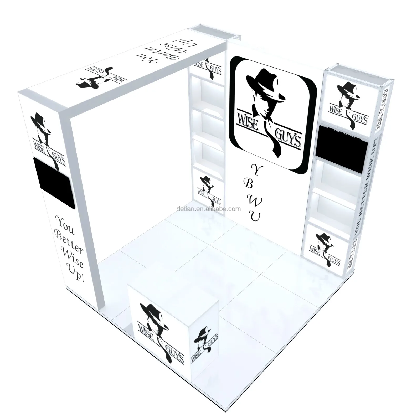 Detian Oferta Alta Qualidade Configuração Rápida Portátil De Alumínio Feira De Equipamentos feira feira Display Light Box Exhibition Booth