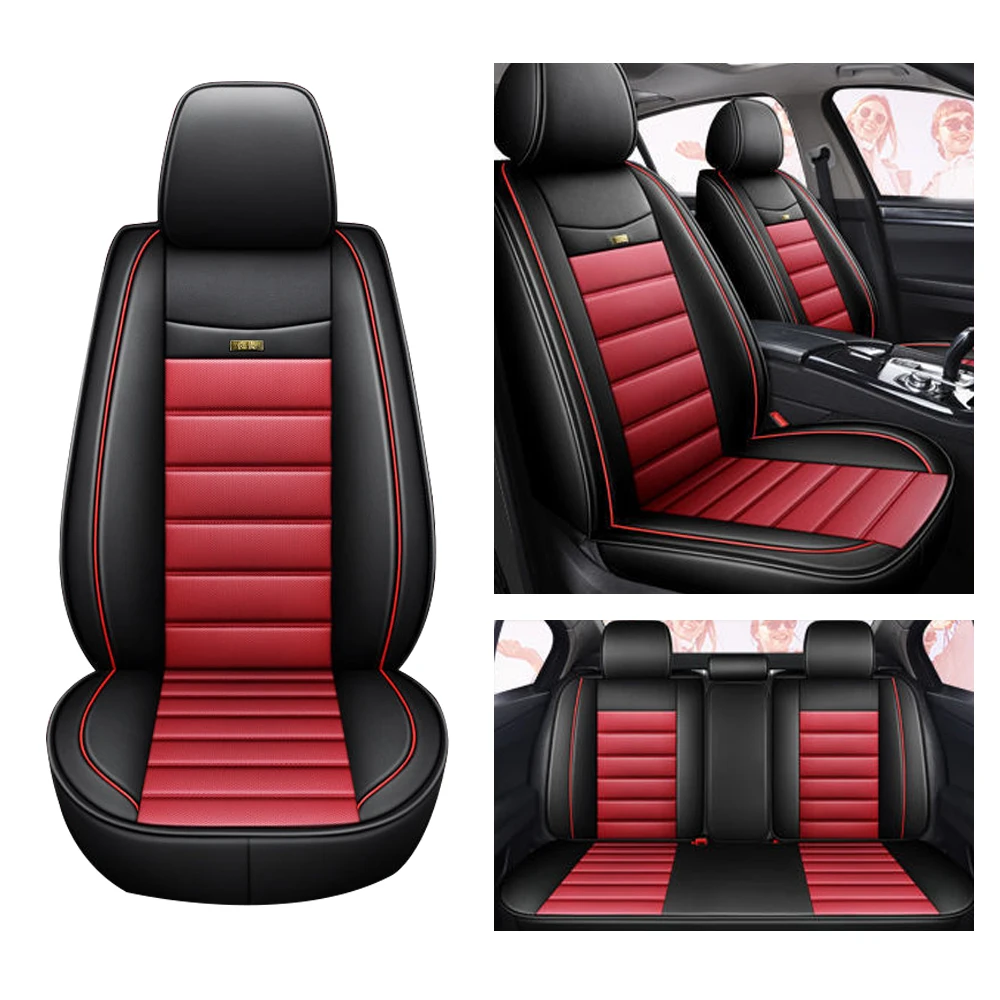 Muchkey Hot Sale Leather Seat Car Seat Cover Full Set Cushions Faux