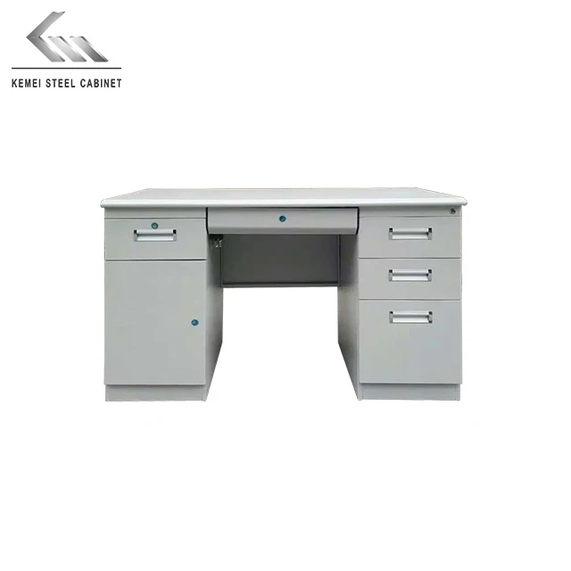Modern Office Cheap Metal Computer Desk Table with Drawer Office Desk School Table
