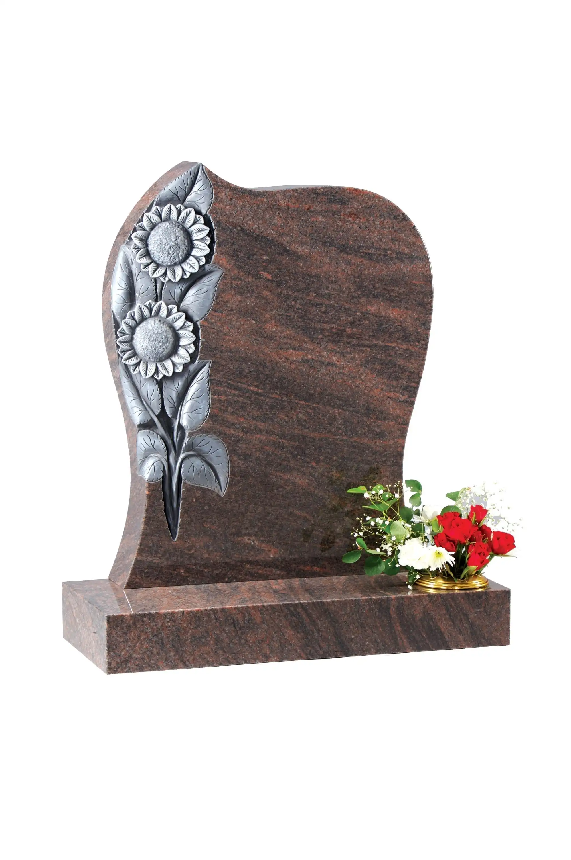 Cheap Granite Tombstone with Cross Red Color Nature Granite Tombstone