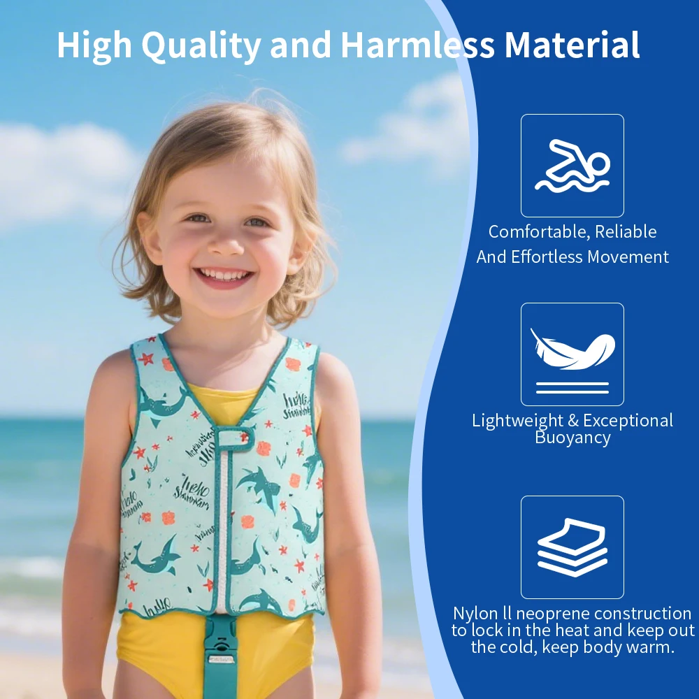 サプライヤー 子供用ネオプレン製フローティングベスト EPEフォーム ベビー用ライフジャケット 幼児用救助ジャケット 子ども用ライフジャケット
