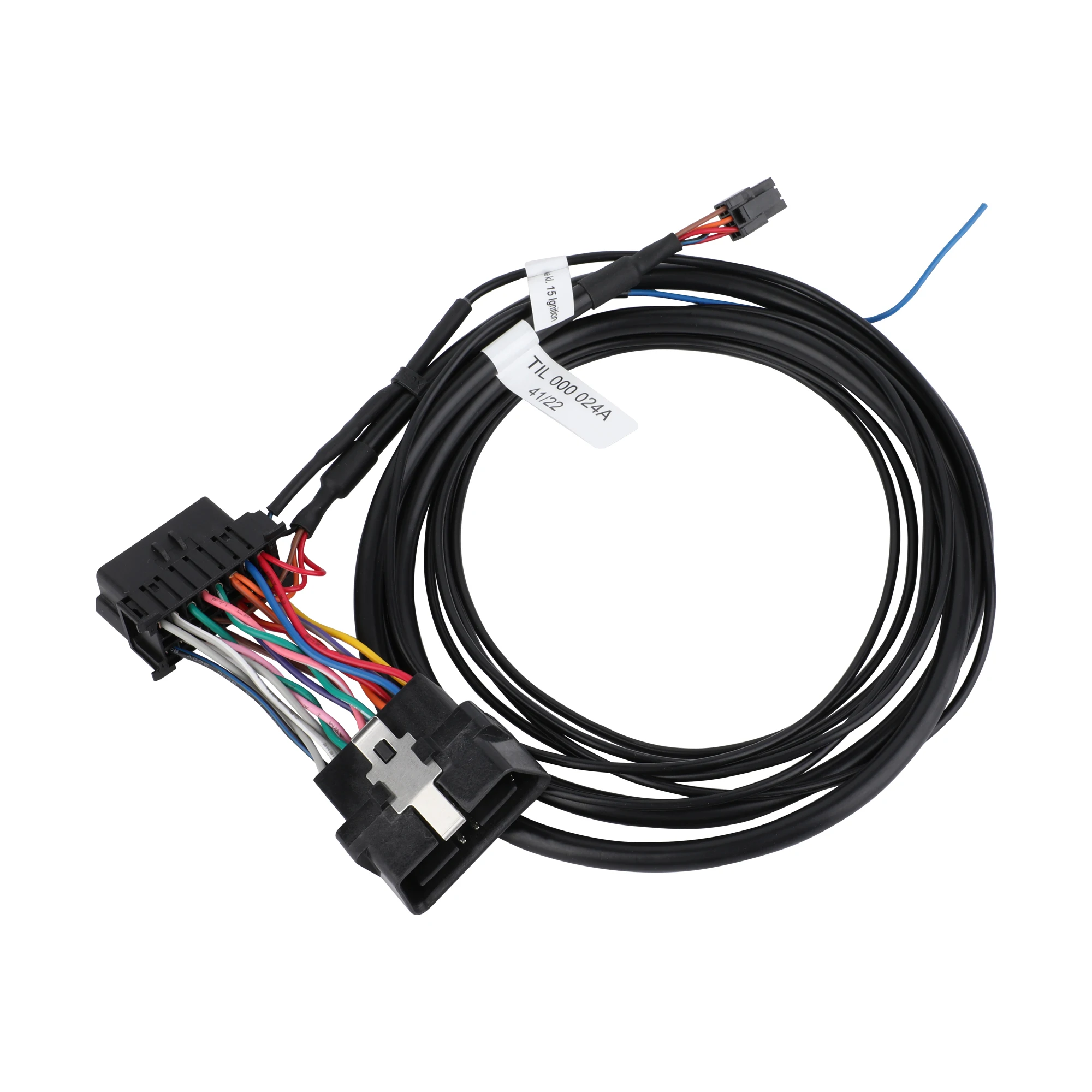 Custom 16Pin OBD 2 Male Female Connector Plug Black Wiring Harness Y Cable for Car 12V 24V Code Reader