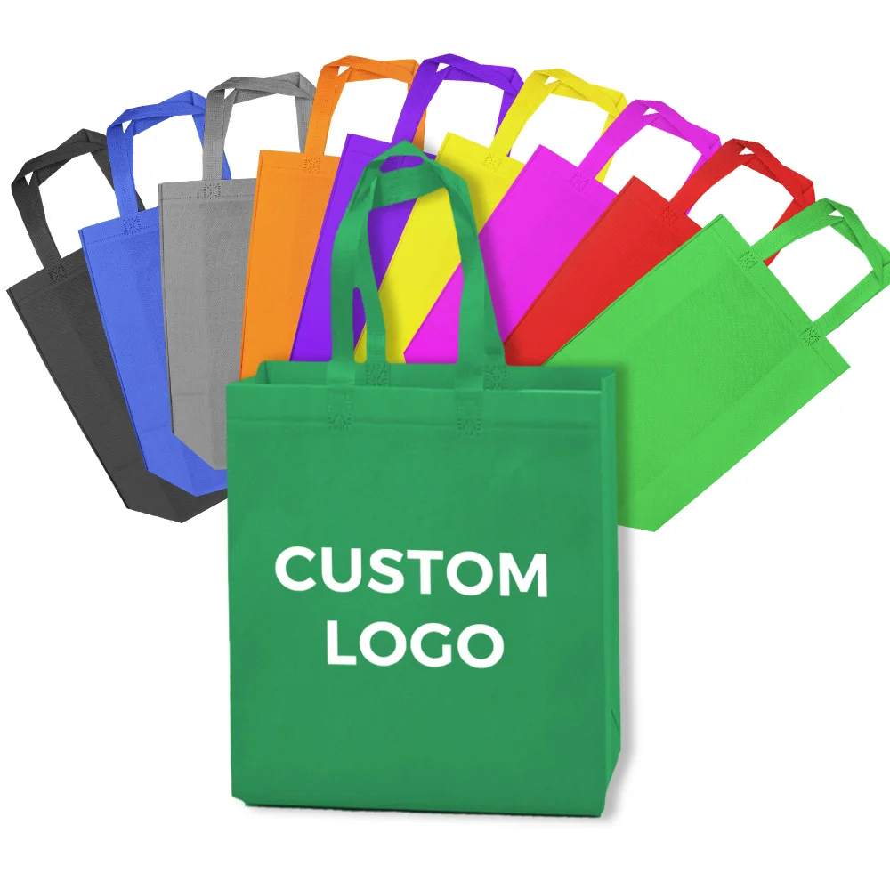 Customized personalized recyclable fabric shopping bag wholesale promotional pp non woven manufacturers tnt bags