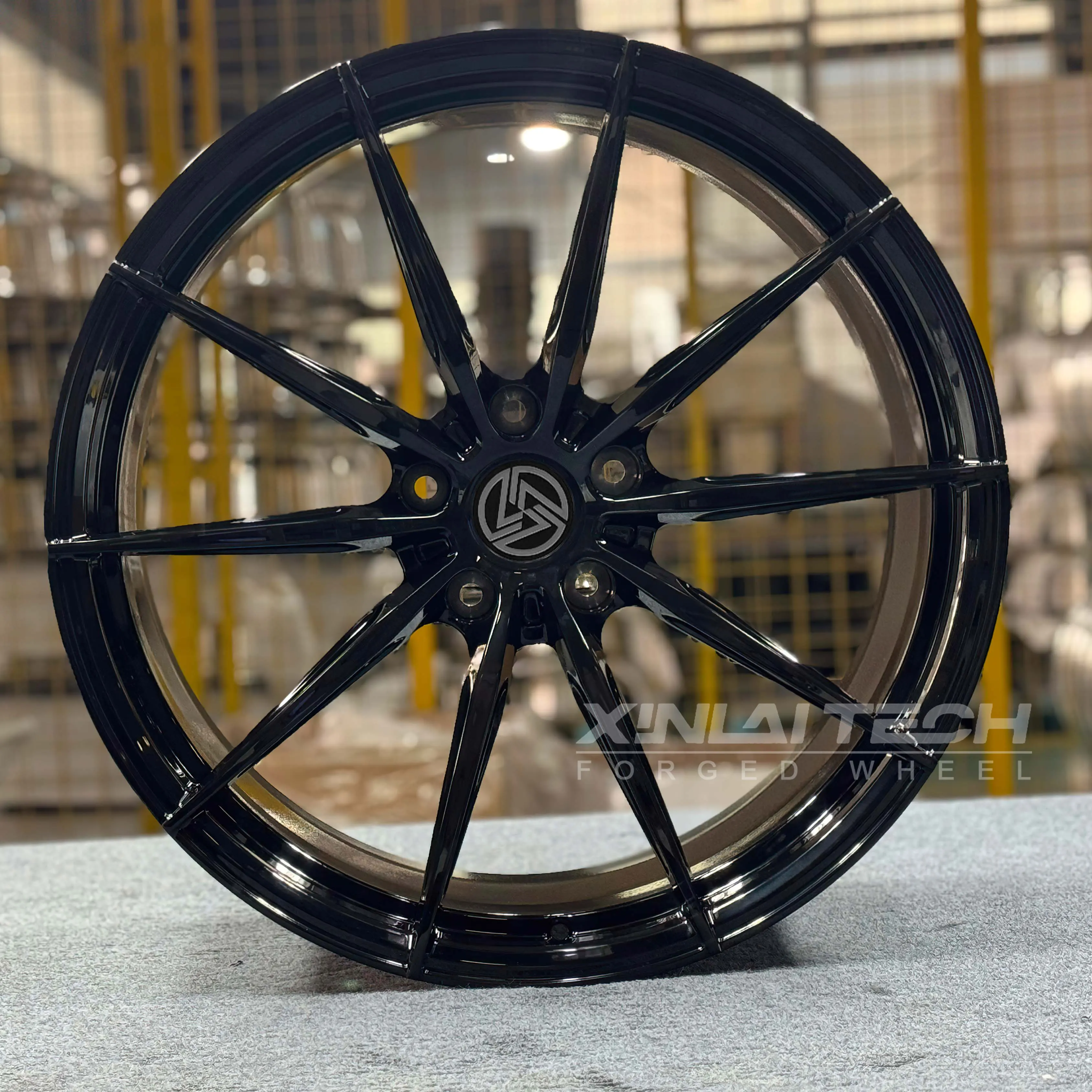 XL Gloss Black Finished 1-piece Custom Forged Wheel 5x120 5x112 5x114.3 17 18 19 20 21 22 23 Inch Deep Concave Wheel Rim - Image 2