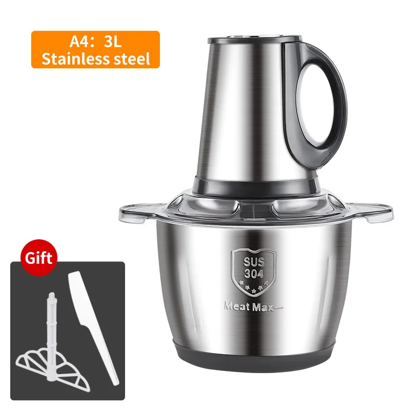 Hot Sell Cheap Factory Price Kitchen Food Meat Mincer Chopper Best Home  Mini Stainless Steel 2l 3l Electric Meat Grinder