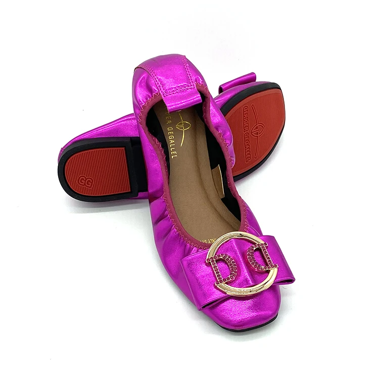 ladies purple flat shoes