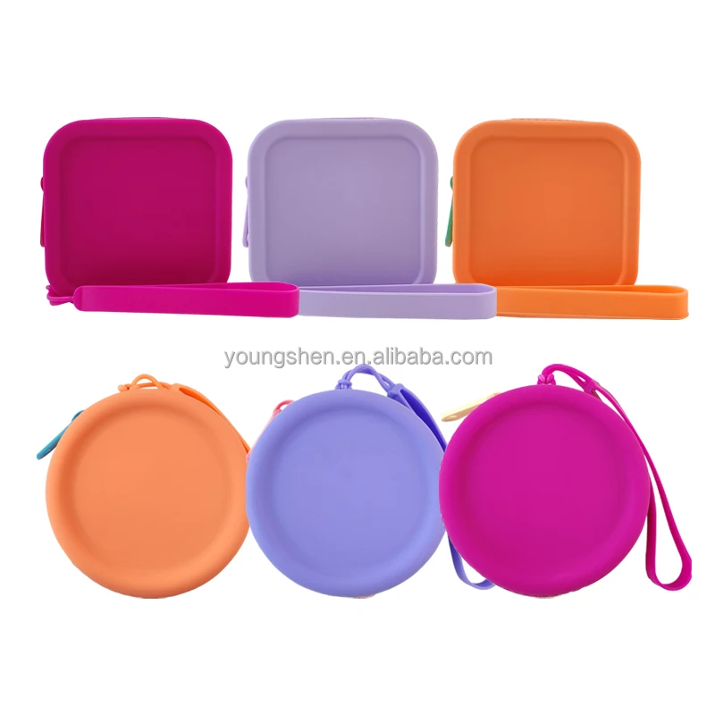 Youngshen Custom Silicone Bag Square Shape Coin Purse Wallet Women
