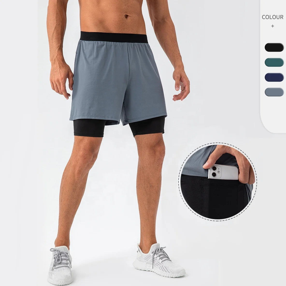 Gym Fiess Apparel Quick Dry Running Active Training Exercise Jogging Cycling Sports Athletic Shorts Men494_voghion.com