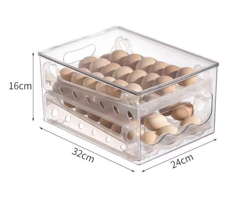 Self-Rolling Automatic Scroll Egg Storage Box PP Material Egg Rack Holder Storage Box