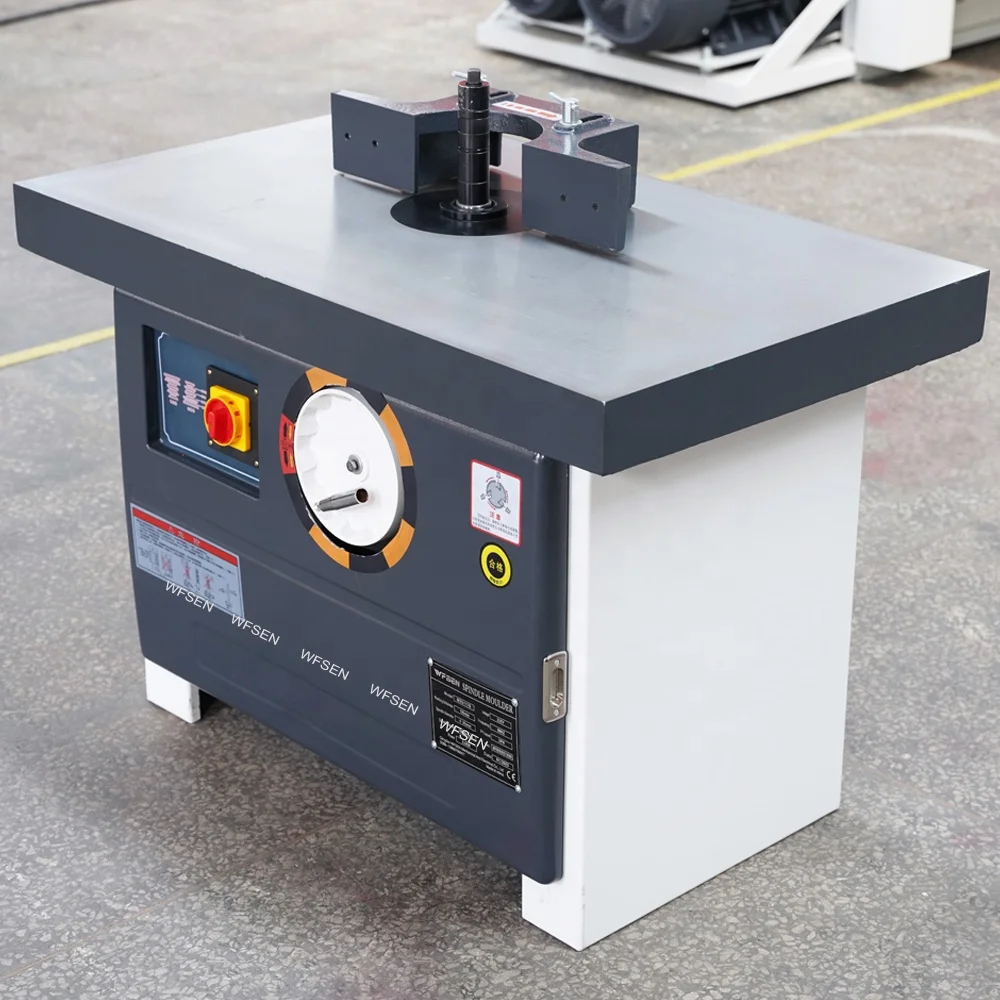 WFSEN Spindle Moulder Machine Feeder Shaper Wood Woodworking Spindle Moulder with Sliding Table