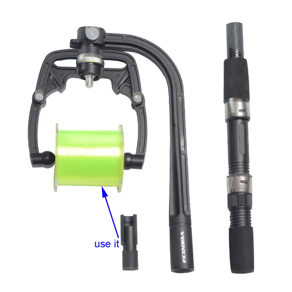 ecooda ultimate line winding system spinning fishing reel winder spooler American Spirit Spooler, No Line Twist, Portable Line System, Zero Twist Line for Reels or Casting Reel, Fishing Line Spooler Eliminates Line Twisting It works exceptionally well with both spinning and casting reels American Spirit Ultimate Line-Winding System