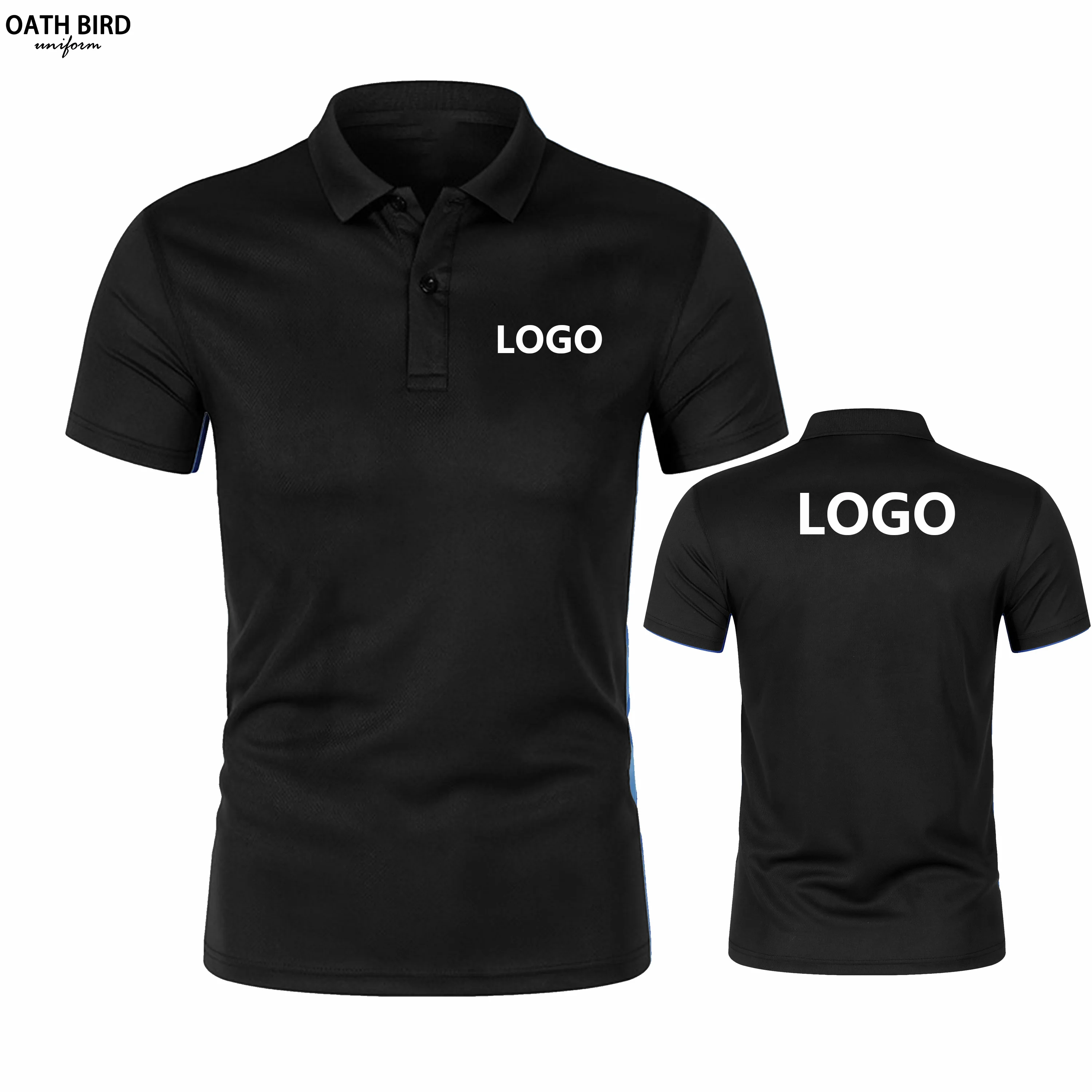 Custom Golf Polo Shirts 100% Polyester Dry Fit T Shirts