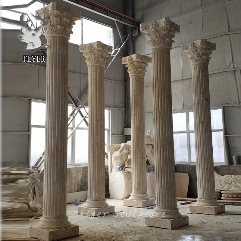 建築工事 室内装飾 天然無垢白石 ギリシャ柱 白大理石柱 石柱 建築工事 室内装飾 天然無垢白石 ギリシャ柱 白大理石柱 石柱