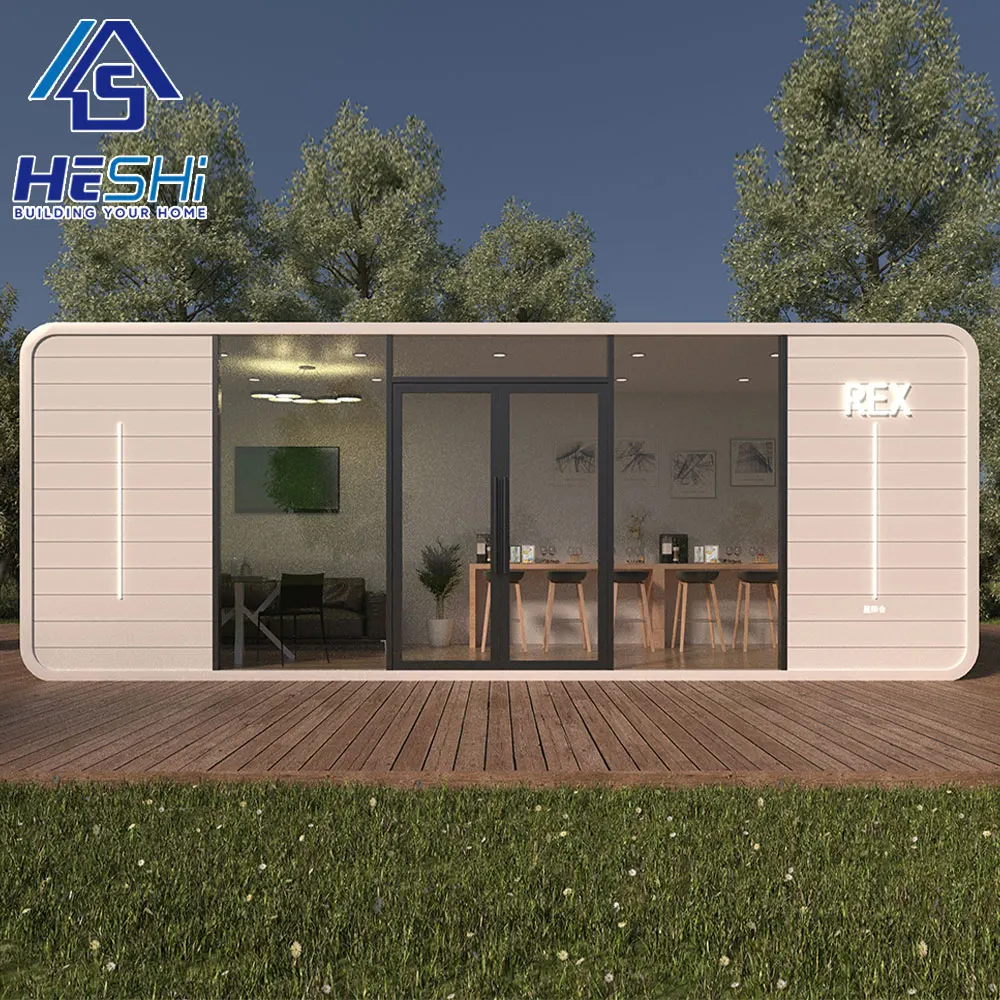 Complete Prefab Popular Moveable Apple Cabin House for Sale Prefabricated Portable 20Ft 40Ft Office Pod Outdoor Container Home
