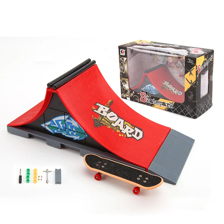 Разные стили фингерборд скейтборд рампа пластиковые мини Фингерборды Скейт с колесами и грузовик фингерборд скейтпарк