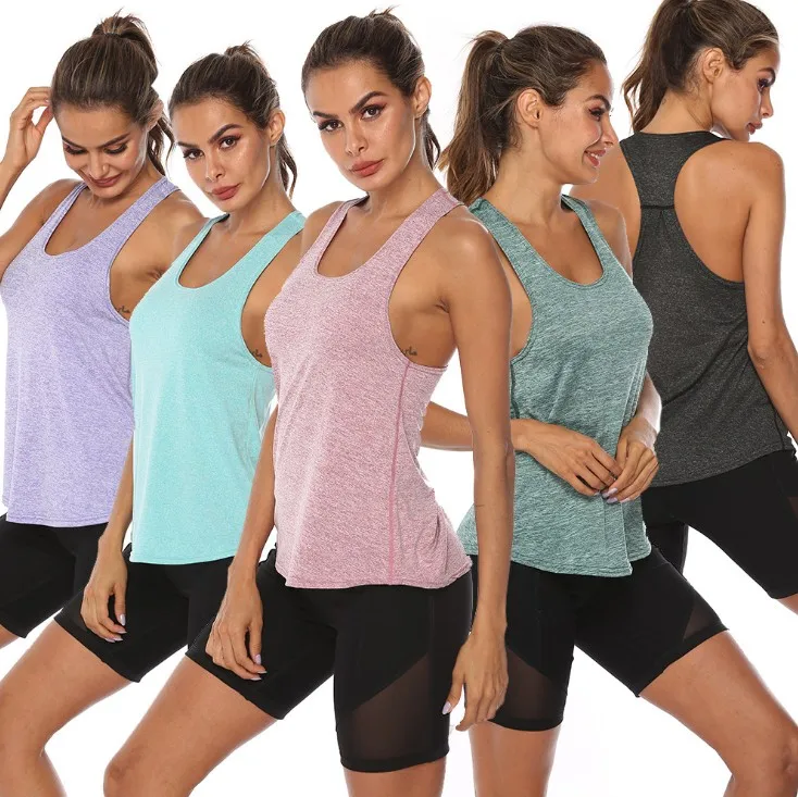 Wisremt Racerback Tank Tops for Women Fitness Training Shirt Quick-Dry Running Top Workout Tanks Breathable Sleeveless Athletic Tank Top, Women's