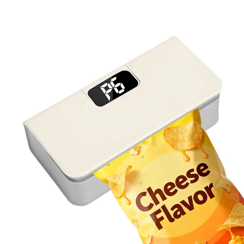 Magnetic Heat Sealer Cutter Rechargeable 2 in 1 Semi-Automatic Mini Plastic Bag Sealer for Household Food Chips Snack