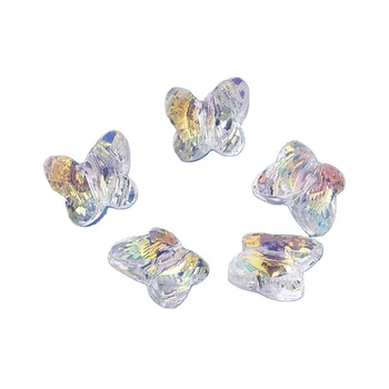 PandaHall Clear AB Faceted Butterfly Imitate Austrian Crystal Beads