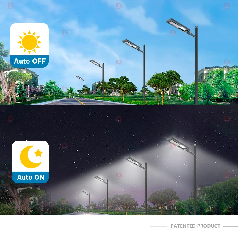 DAWN All-in-One 12-Hour Lighting Solar Street Light for Home and Road IP66 Waterproof Outdoor Lamp from South East Asia Africa