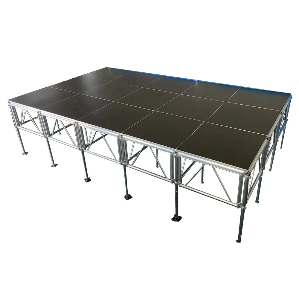 6.1x3.66M Aluminum Alloy Assembly Stage with Adjustable Height for Performance Wedding Event Stage Platform 1.22*1.22